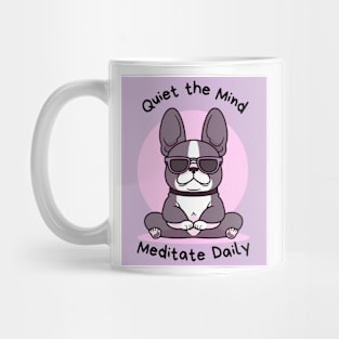 Kawaii Cute Yoga Meditating bullgod Mug